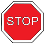 Grafik: Ein rotes Stopschild